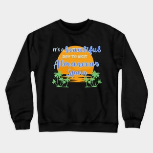 Travel to Beautiful Almuñécar in Spain. Gift ideas for the travel enthusiast available on t-shirts, stickers, mugs, and phone cases, among other things. Crewneck Sweatshirt